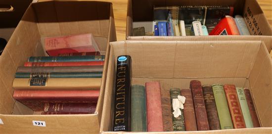 A quantity of books relating to porcelain, furniture, precious stones, etc.